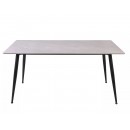 Стол обеденный SIGNAL RION серый лак/черный 160/90